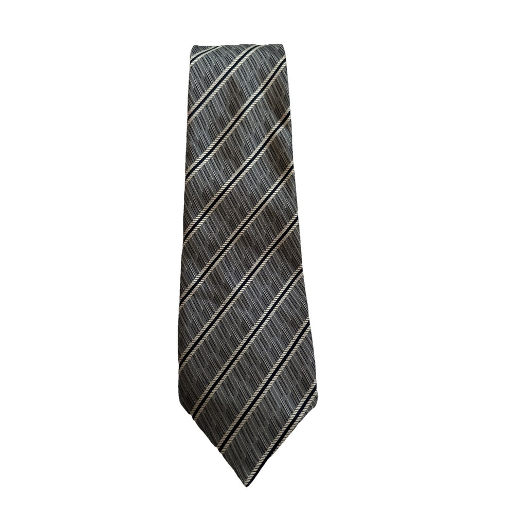 George Martin Collection Black Gray Necktie Classic 60"L x 3.5"W